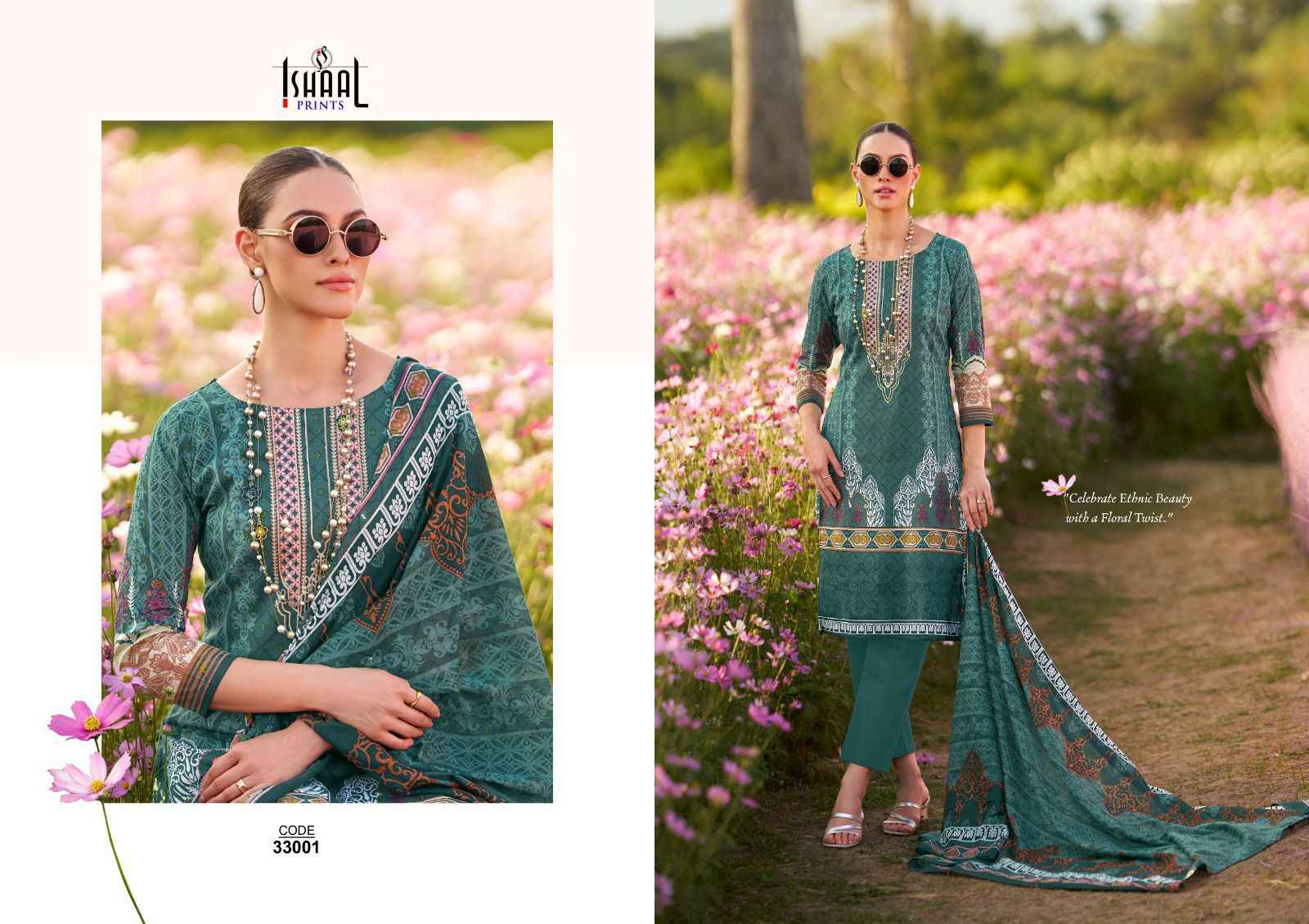 Ishaal Prints Gulmohar Vol 33 Lawn Dress Material 10 Pc Catalouge