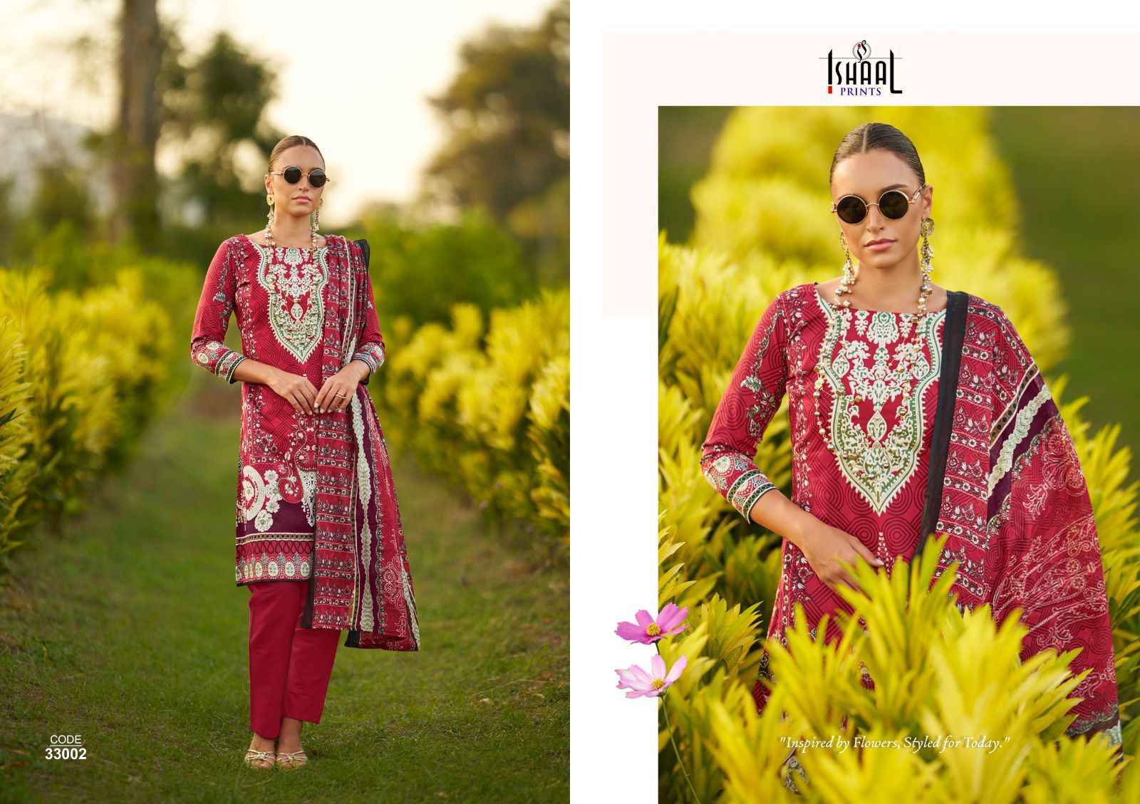 Ishaal Prints Gulmohar Vol 33 Lawn Dress Material 10 Pc Catalouge