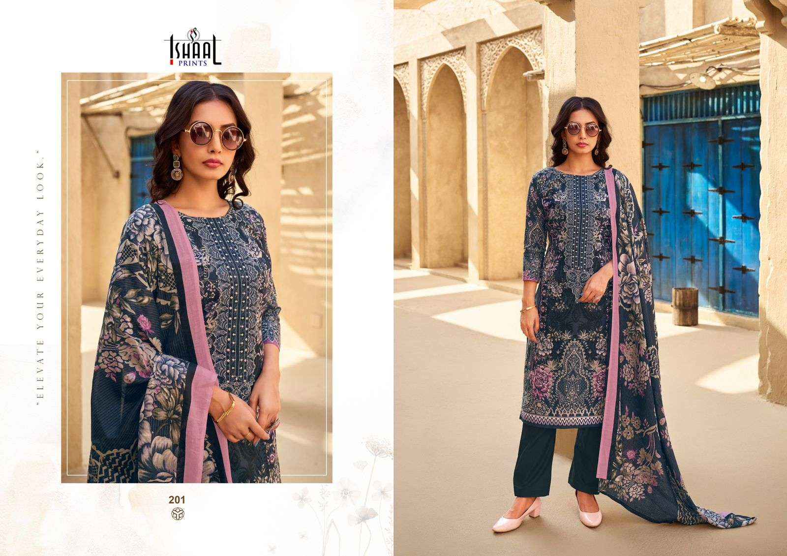 Ishaal Prints Maria Vol 2 Lawn Cotton Dress Material 8 pcs Catalogue