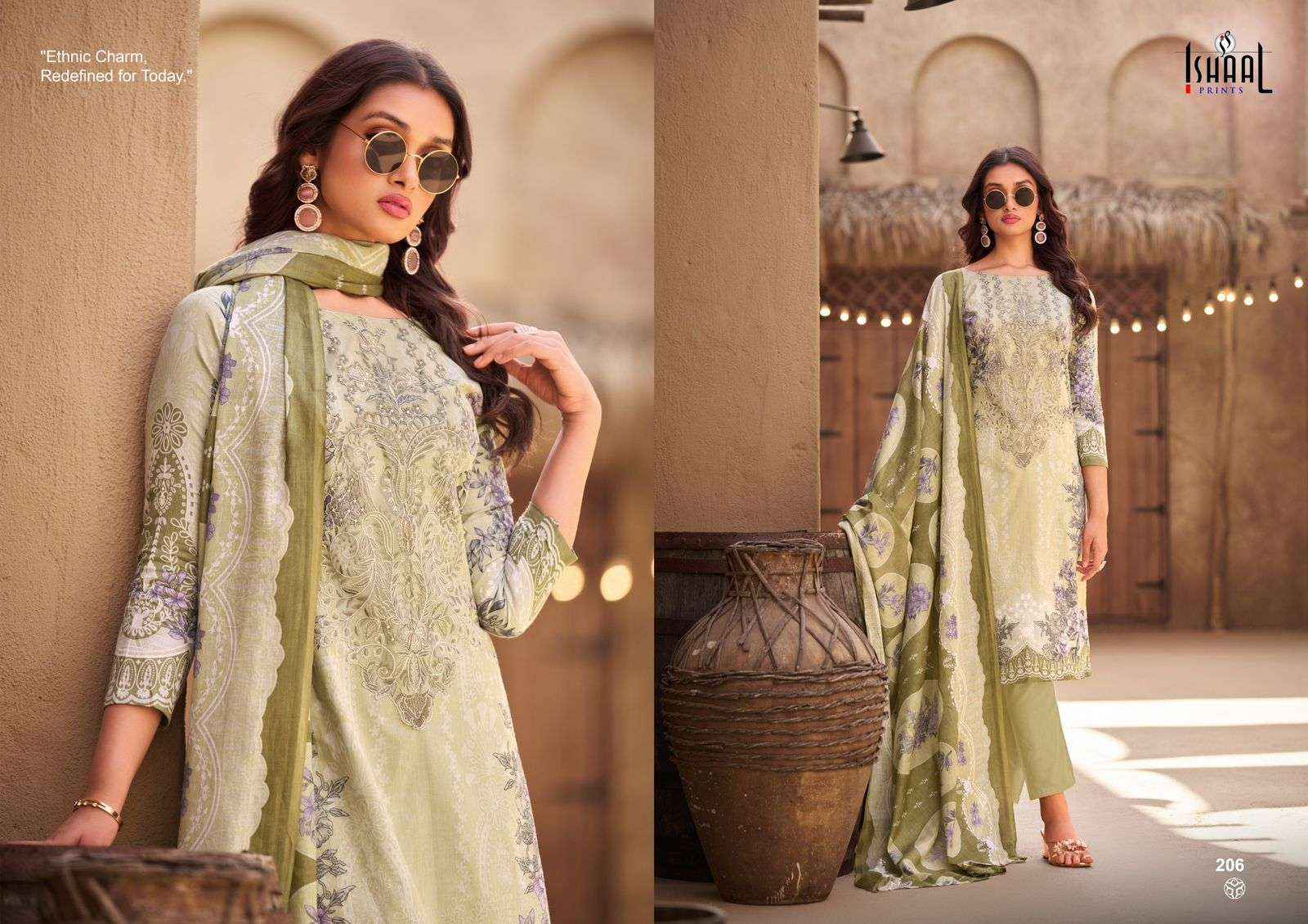 Ishaal Prints Maria Vol 2 Lawn Cotton Dress Material 8 pcs Catalogue