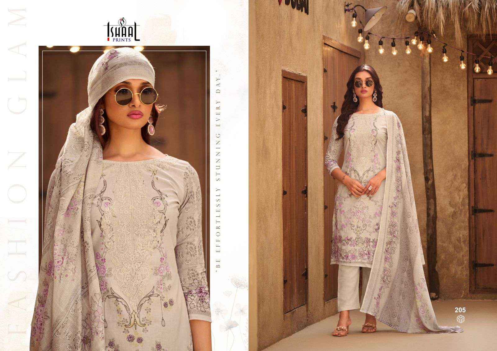 Ishaal Prints Maria Vol 2 Lawn Cotton Dress Material 8 pcs Catalogue