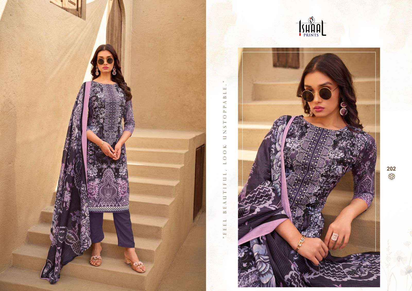 Ishaal Prints Maria Vol 2 Lawn Cotton Dress Material 8 pcs Catalogue
