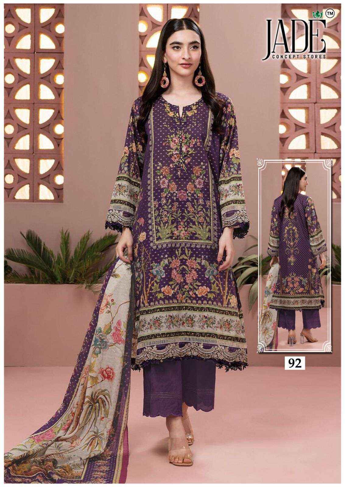 Jade Chevron Exclusive Heavy Cotton Vol 10  Readymade Lawn Cotton Dress 6 pcs Catalogue