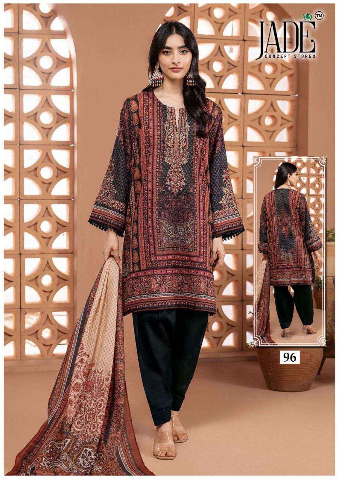 Jade Chevron Exclusive Heavy Cotton Vol 10  Readymade Lawn Cotton Dress 6 pcs Catalogue