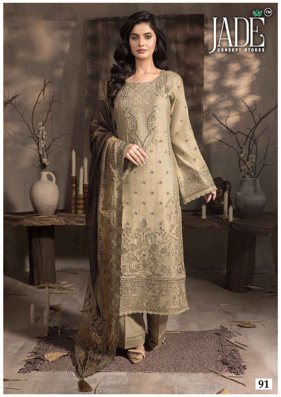 Jade Chevron Exclusive Heavy Cotton Vol 10  Readymade Lawn Cotton Dress 6 pcs Catalogue