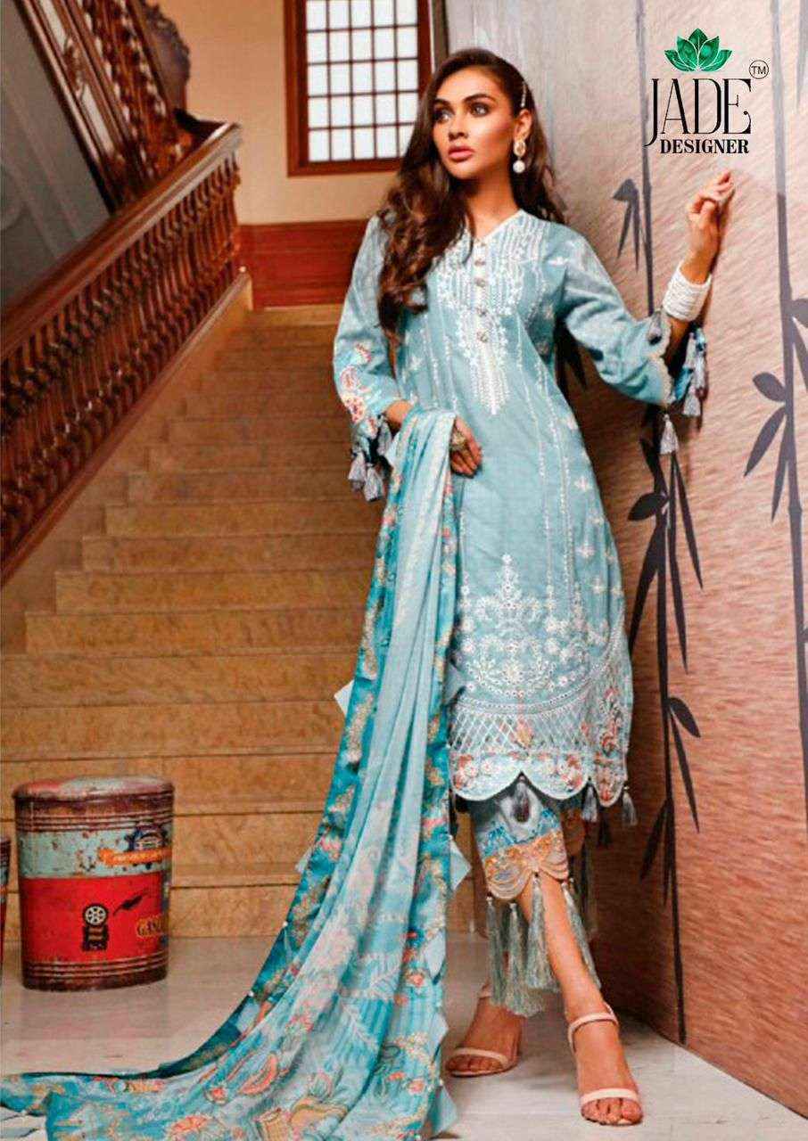 Jade Crimson Exclusive Heavy Lawn Collection Vol 13 Cotton Dress Material 6 pc Cataloge