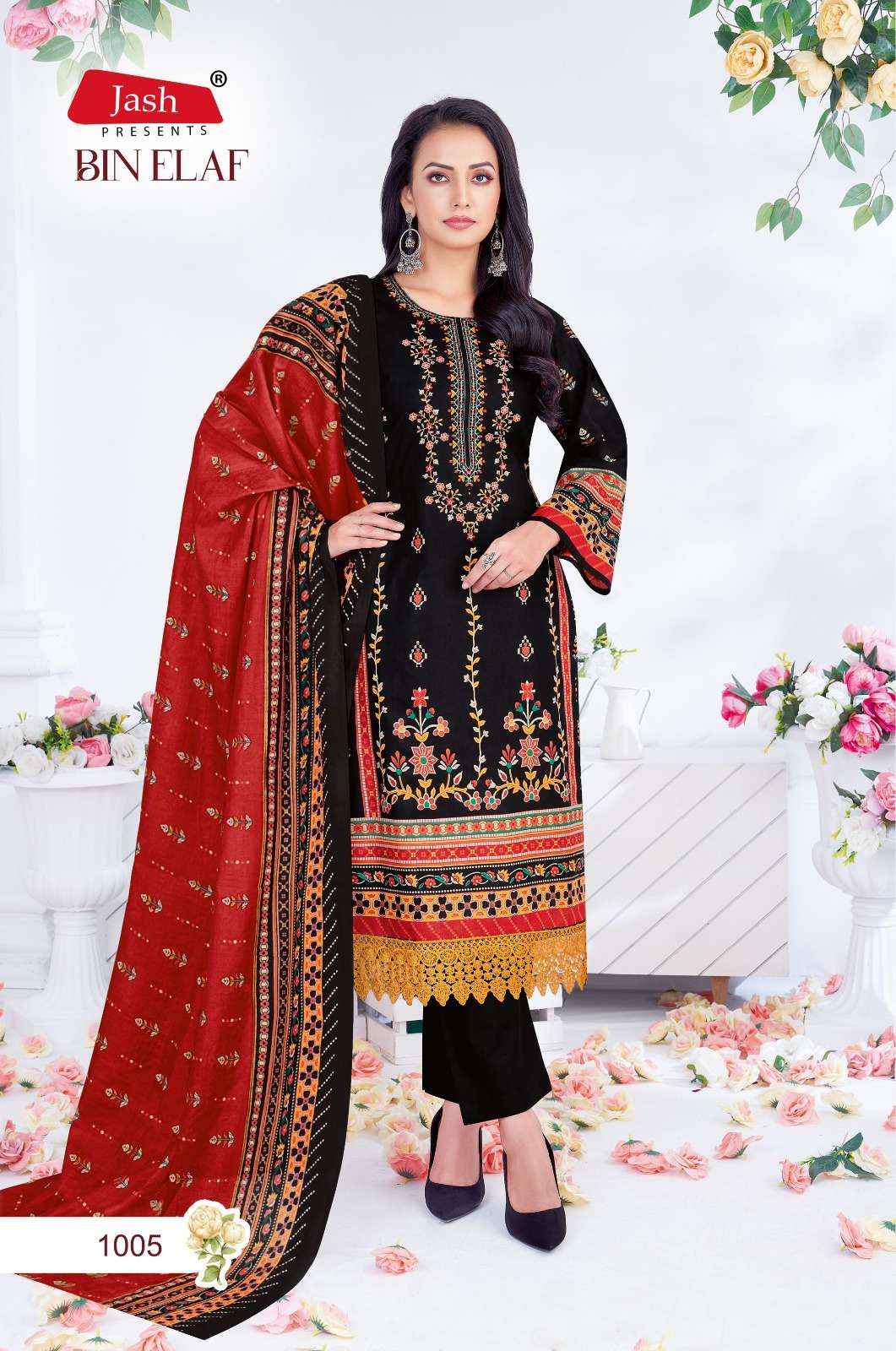 Jash Bin Elaf Vol 1 Cotton Dress Material 10 pcs Catalogue