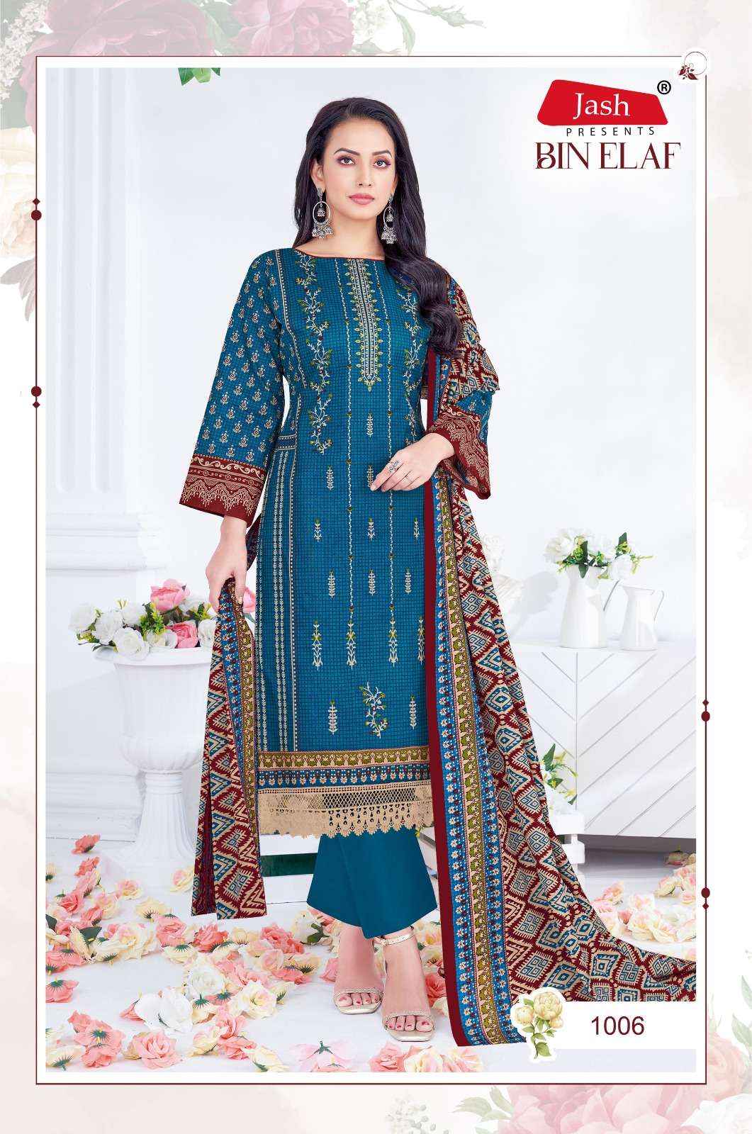 Jash Bin Elaf Vol 1 Cotton Dress Material 10 pcs Catalogue