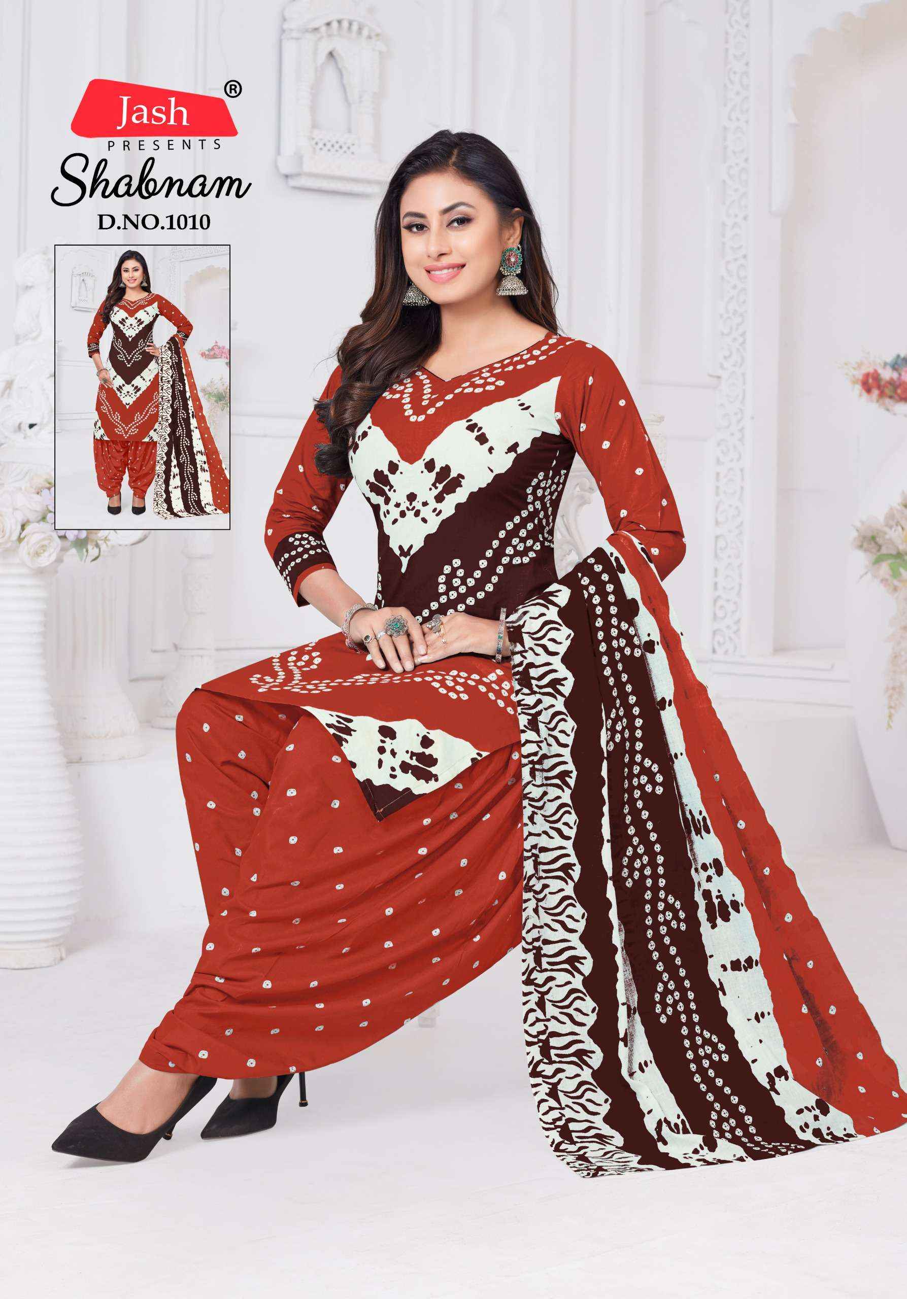 Jash Sabnam Cotton Dress Material 10 pcs Catalogue