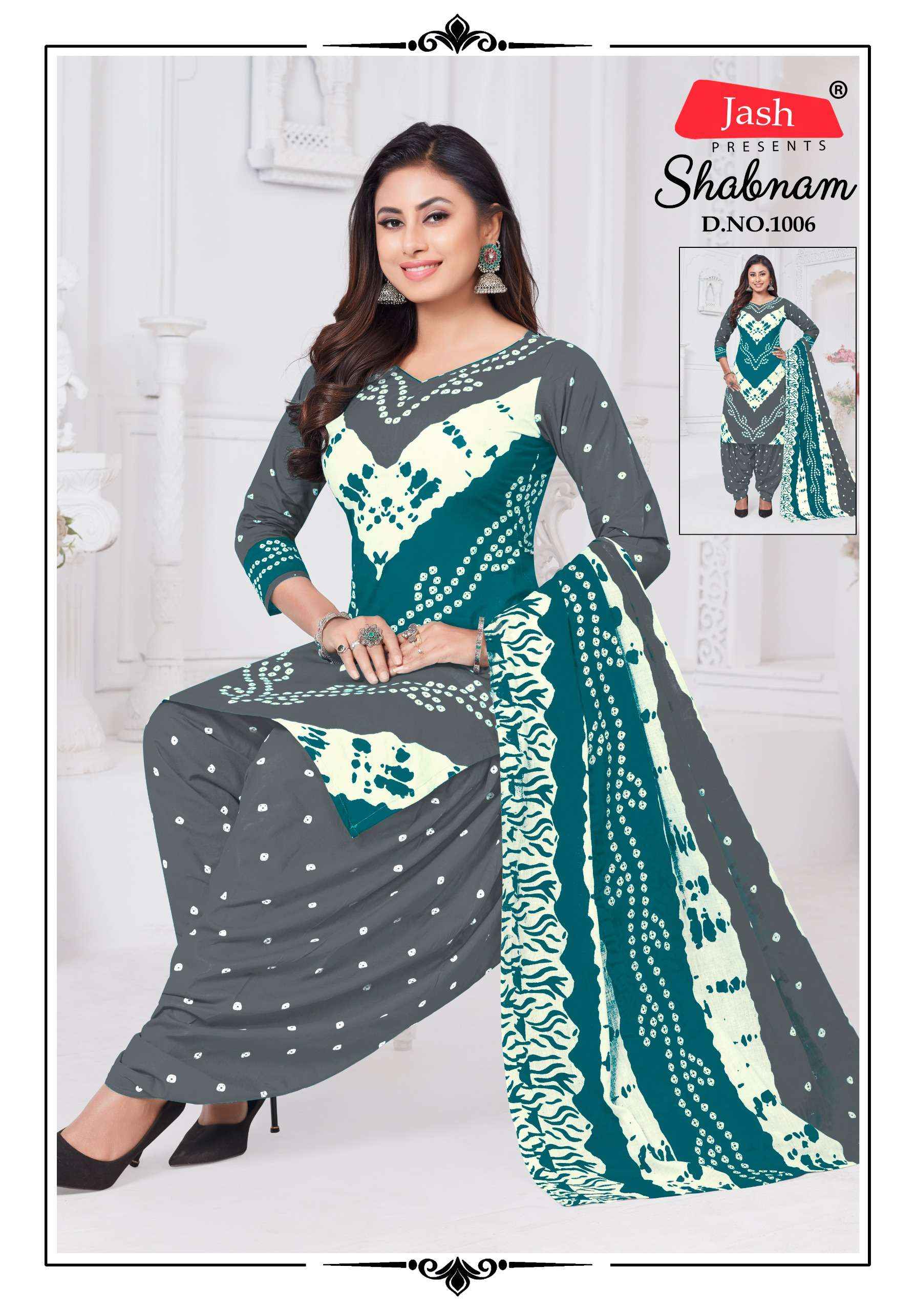 Jash Sabnam Cotton Dress Material 10 pcs Catalogue