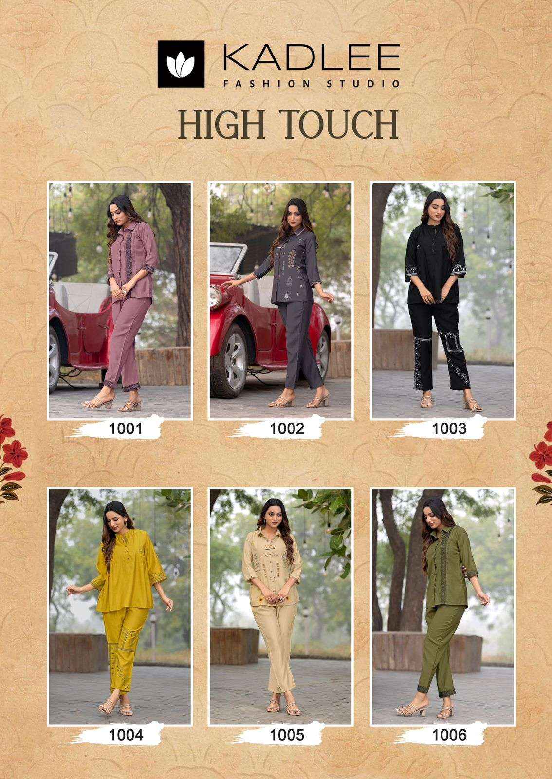 Kadlee High Touch Viscouse Co ord Set 6 pcs Catalogue