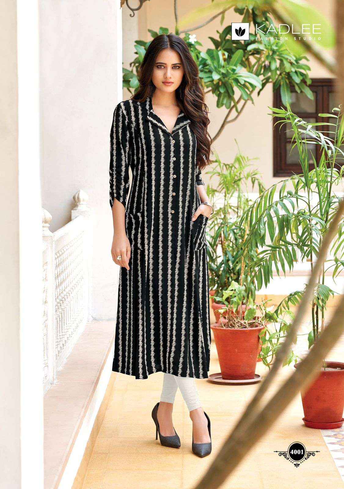 Kadlee Oraa Rayon Kurti 6 pcs Catalogue