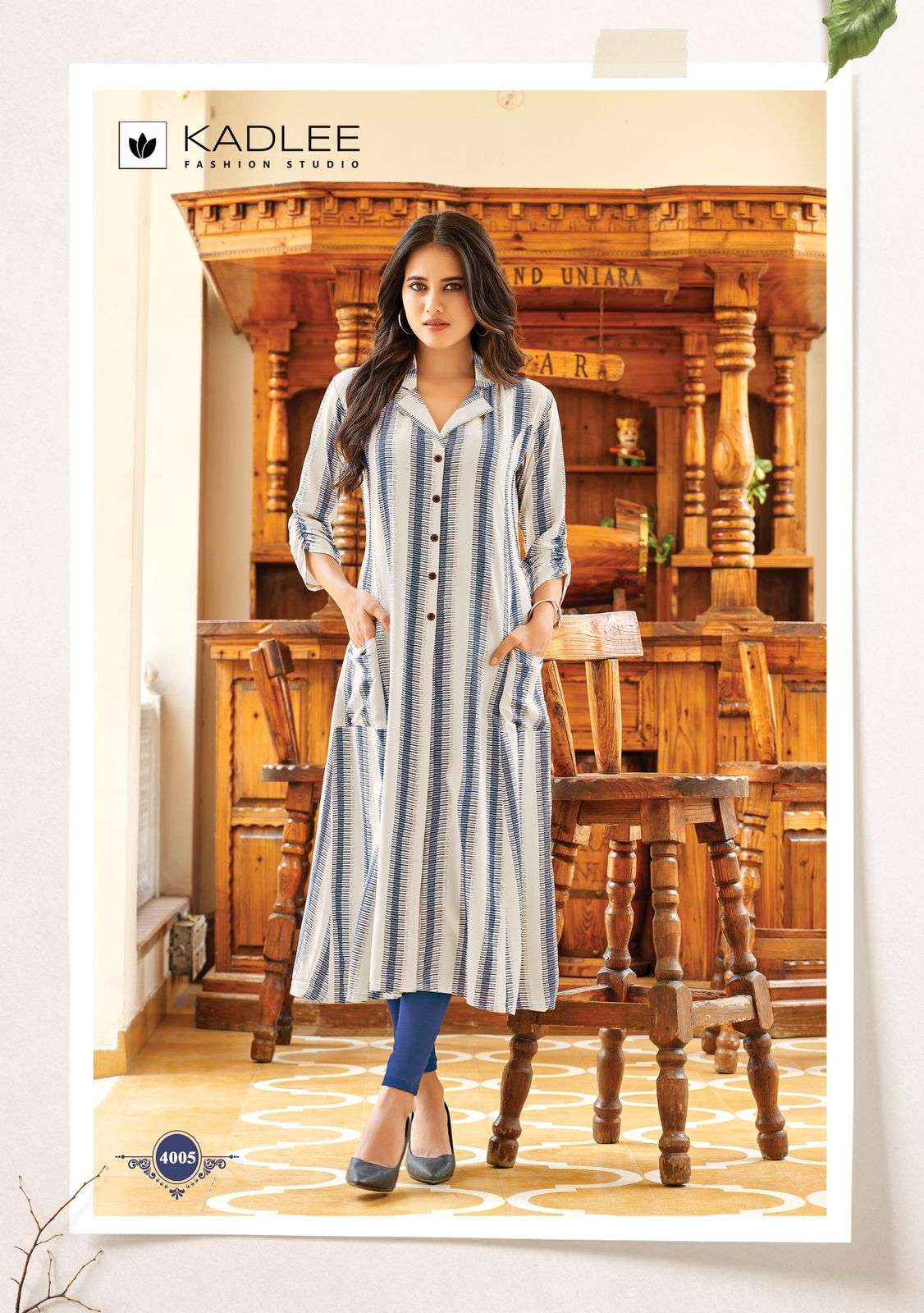 Kadlee Oraa Rayon Kurti 6 pcs Catalogue