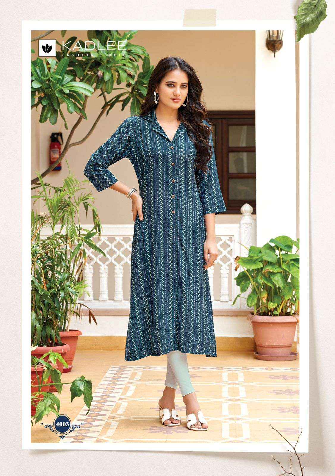 Kadlee Oraa Rayon Kurti 6 pcs Catalogue