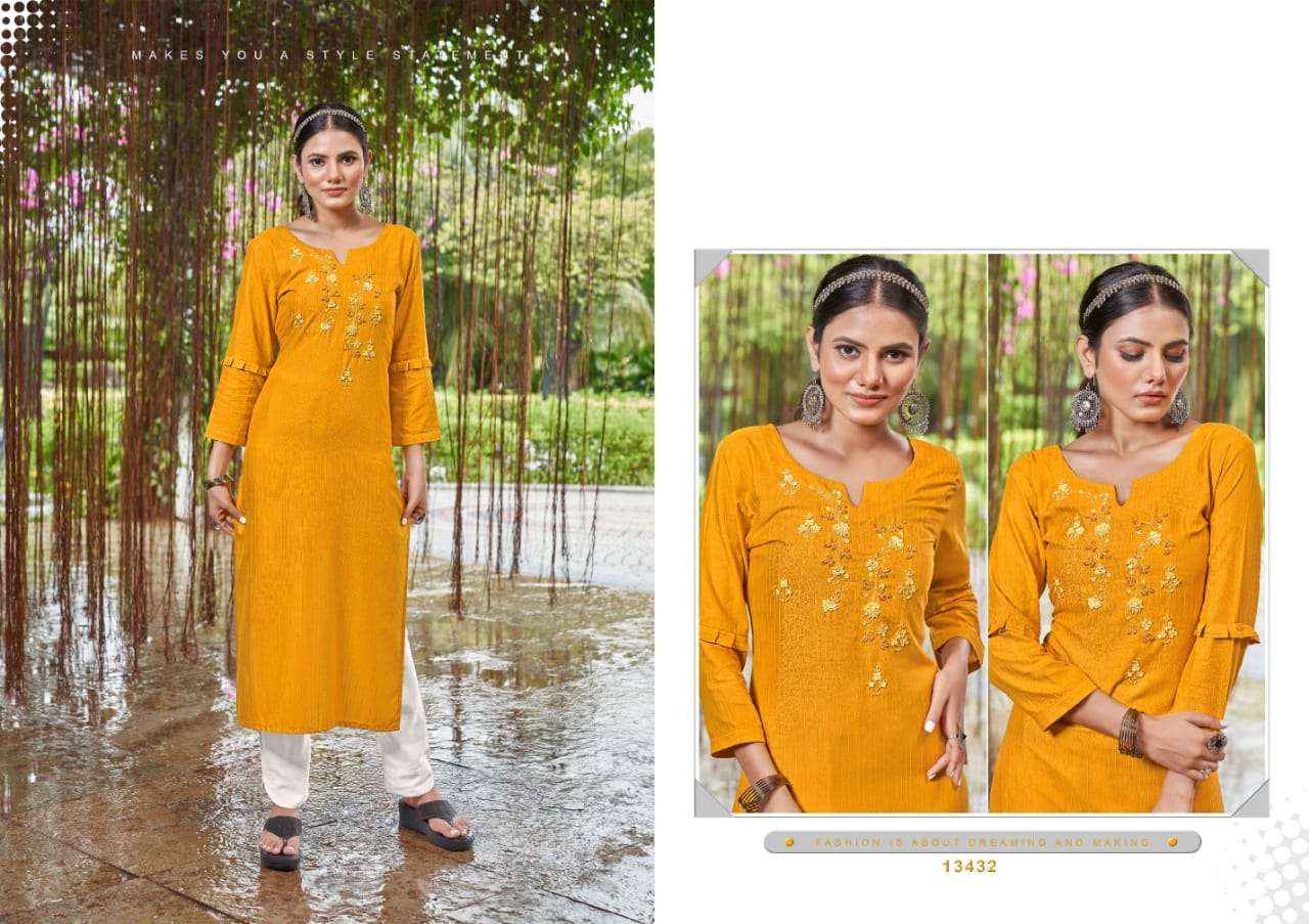Kalaroop Kajree Fashion Crush Rayon Kurti 6 pcs Catalogue