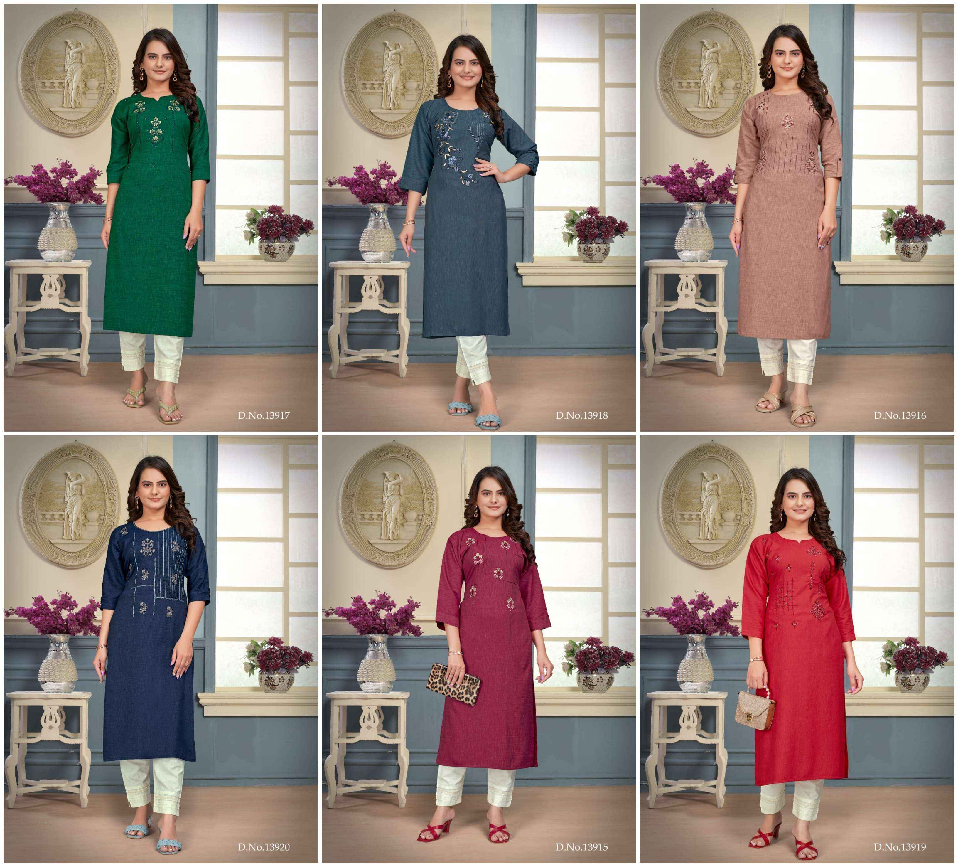 Kalaroop Kajree Fashion Kriti Viscouse Kurti 6 pcs Catalogue