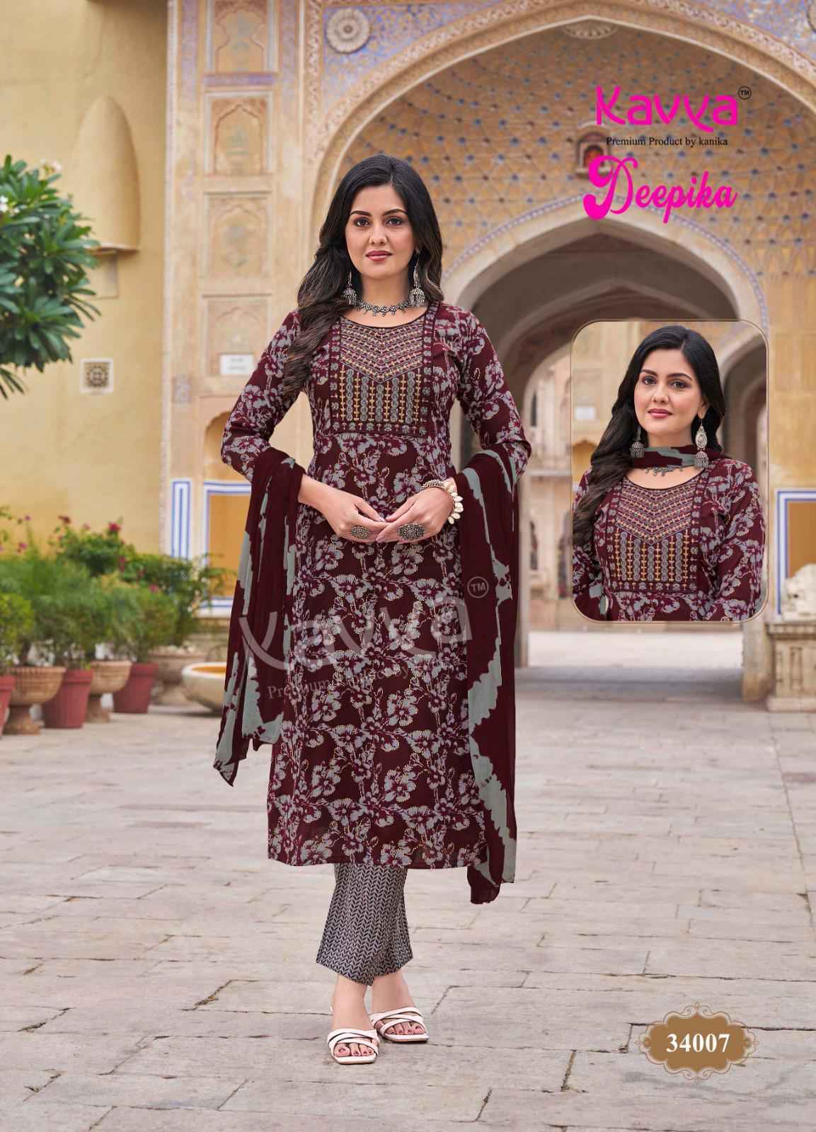 Kavya Deepika Vol 34 Capsule Kurti Combo 10 pcs Catalogue