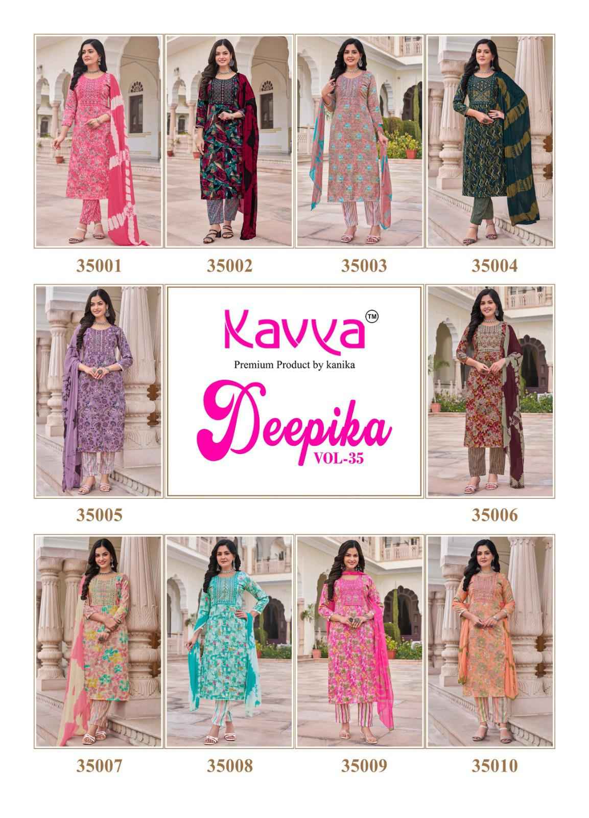 Kavya Deepika Vol 35 Capsule Kurti Combo 10 pcs Catalogue
