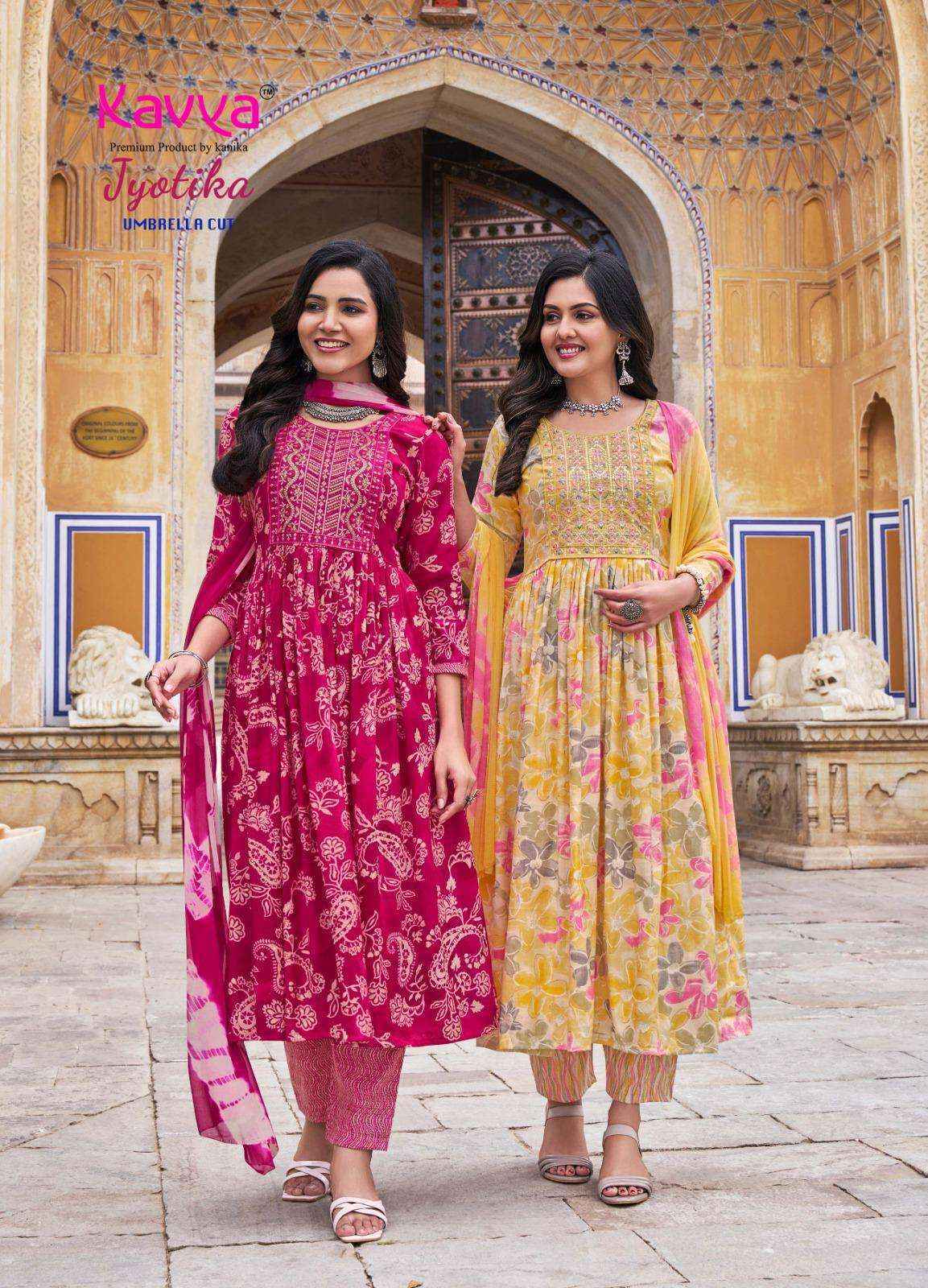 Kavya Jyotika Vol 12 Capsule Foil Kurti Combo 10 pcs Catalogue
