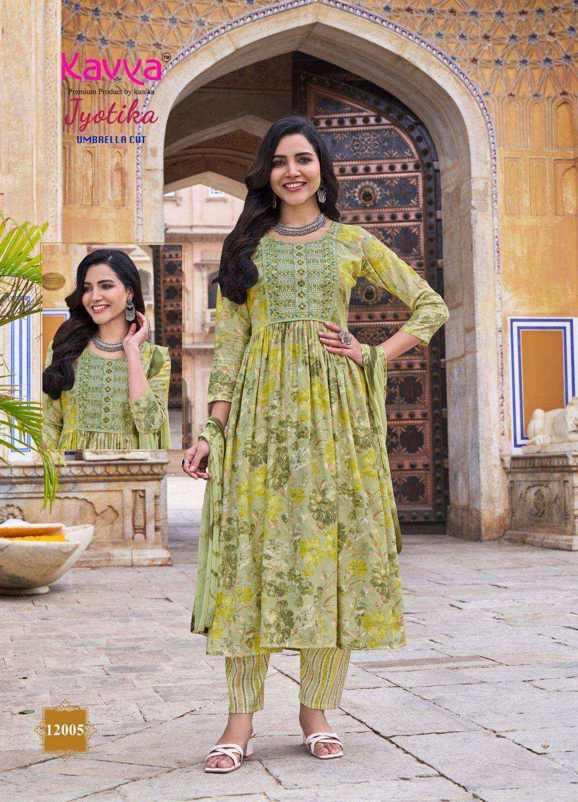 Kavya Jyotika Vol 12 Capsule Foil Kurti Combo 10 pcs Catalogue
