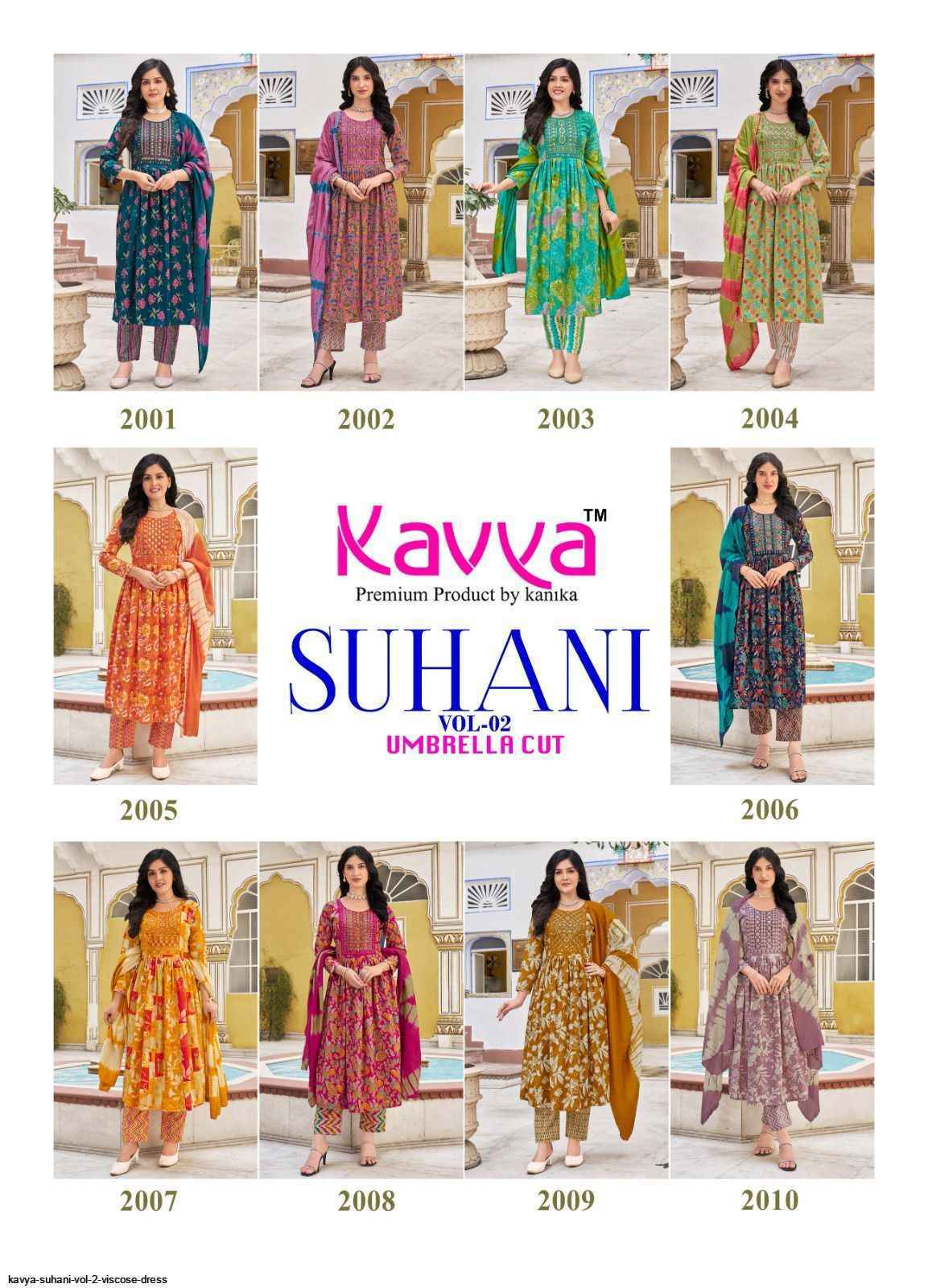 Kavya Suhani Vol 2 Viscose Kurti Combo 10 pcs Catalogue