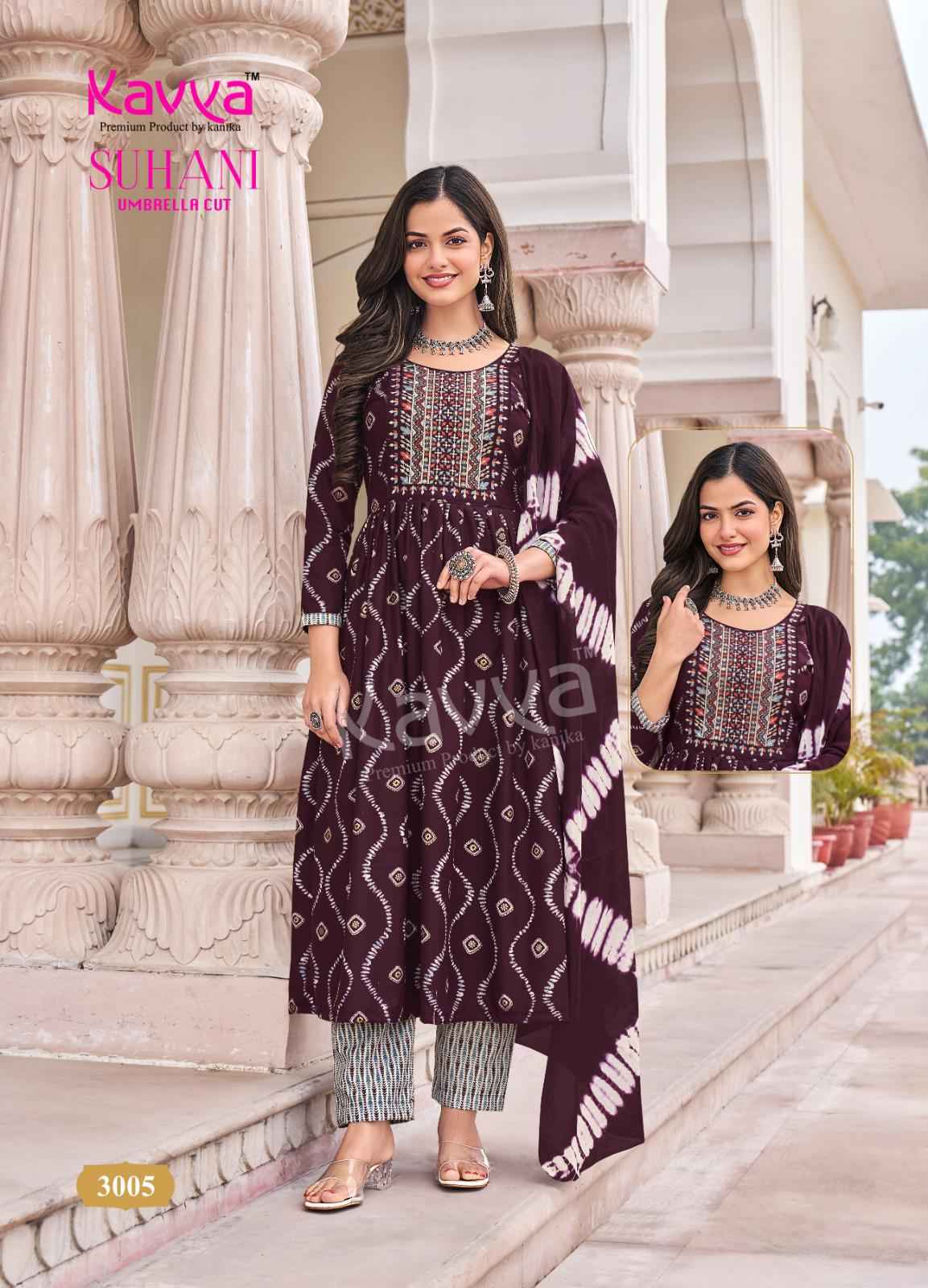 Kavya Suhani Vol 3 Viscose Kurti Combo 10 pcs Catalogue