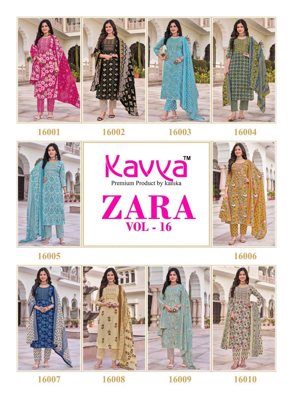 Kavya Zara Vol 16 Readymade Cotton Dress 10 pcs Catalogue