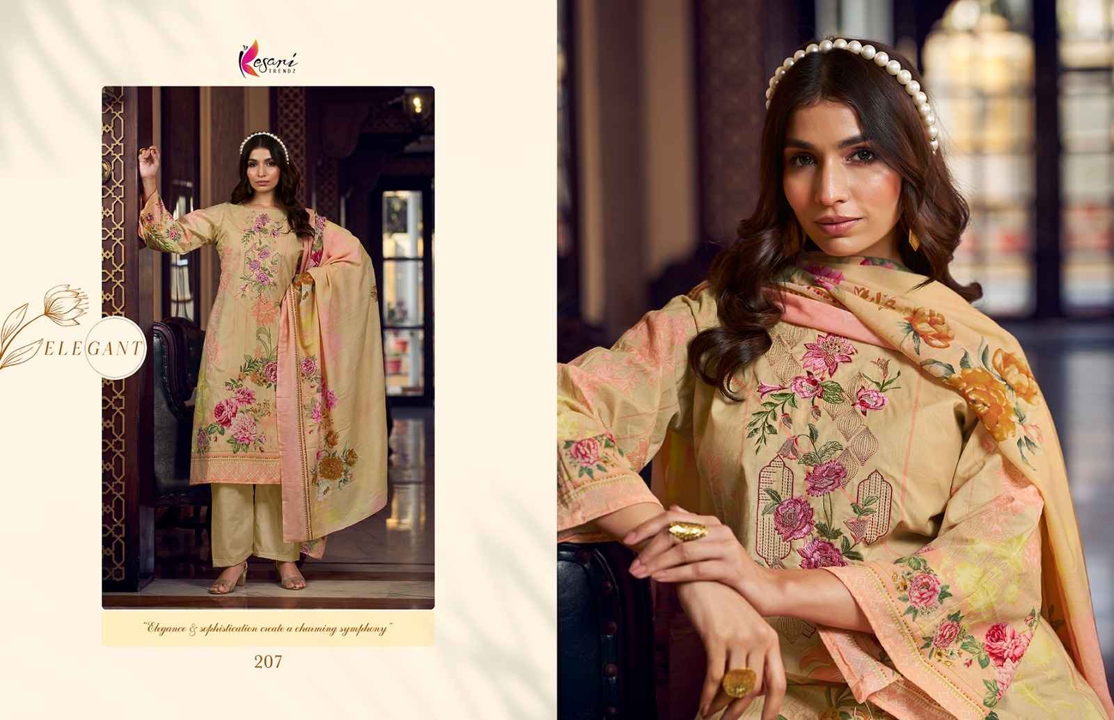 Kesari Liayana Cotton Dress Material 8 pcs Catalogue