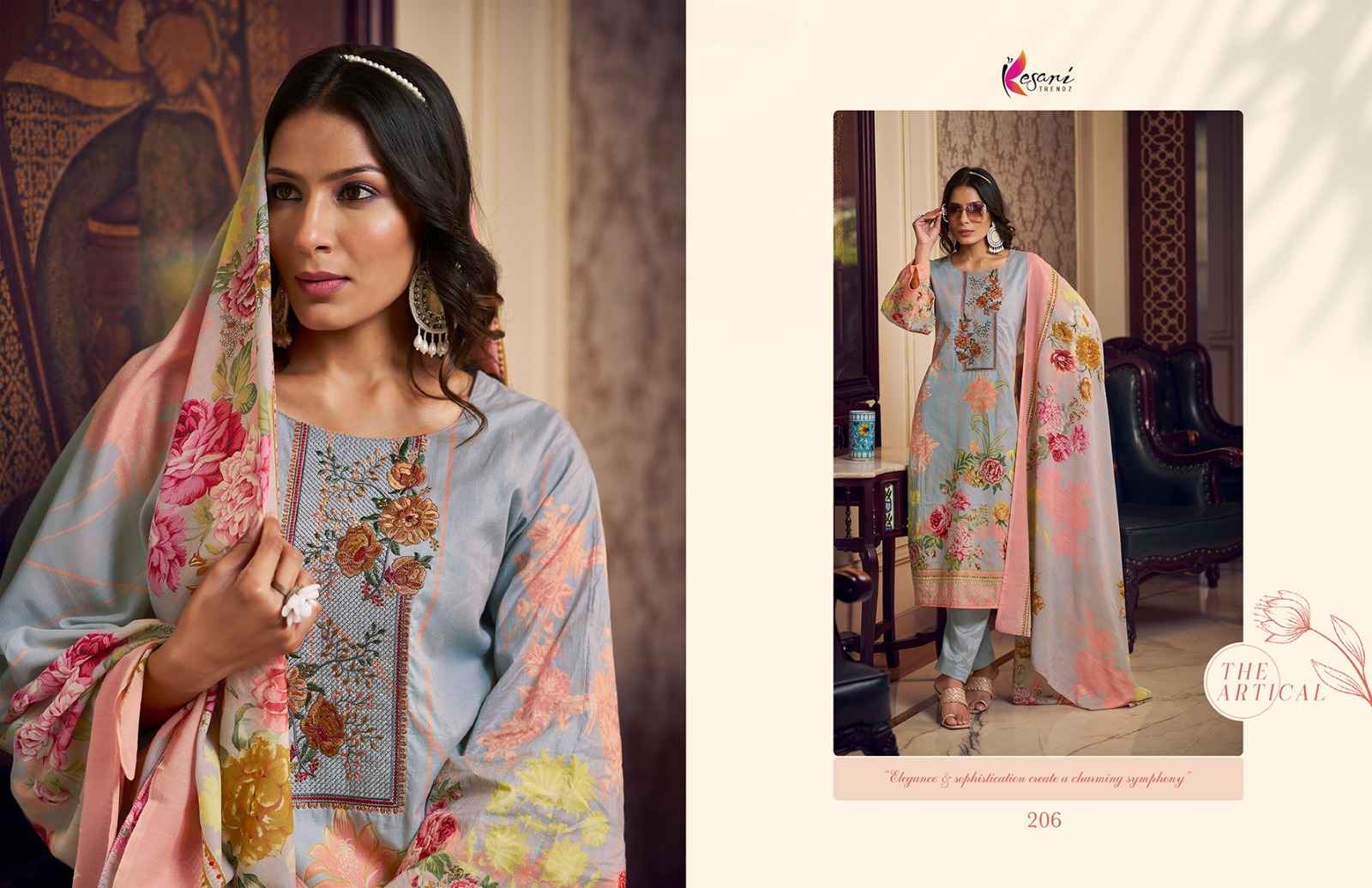 Kesari Liayana Cotton Dress Material 8 pcs Catalogue