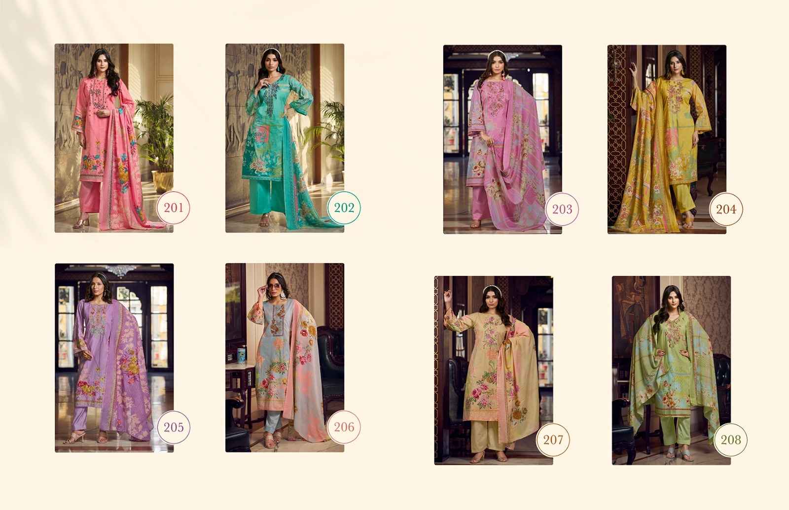 Kesari Liayana Cotton Dress Material 8 pcs Catalogue