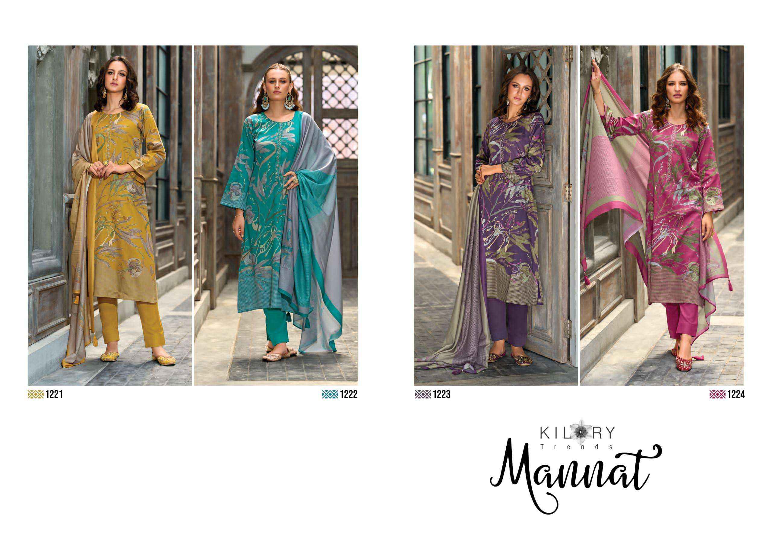 Kilory Trends Mannat Jam Cotton Dress Material 4 pcs Catalogue