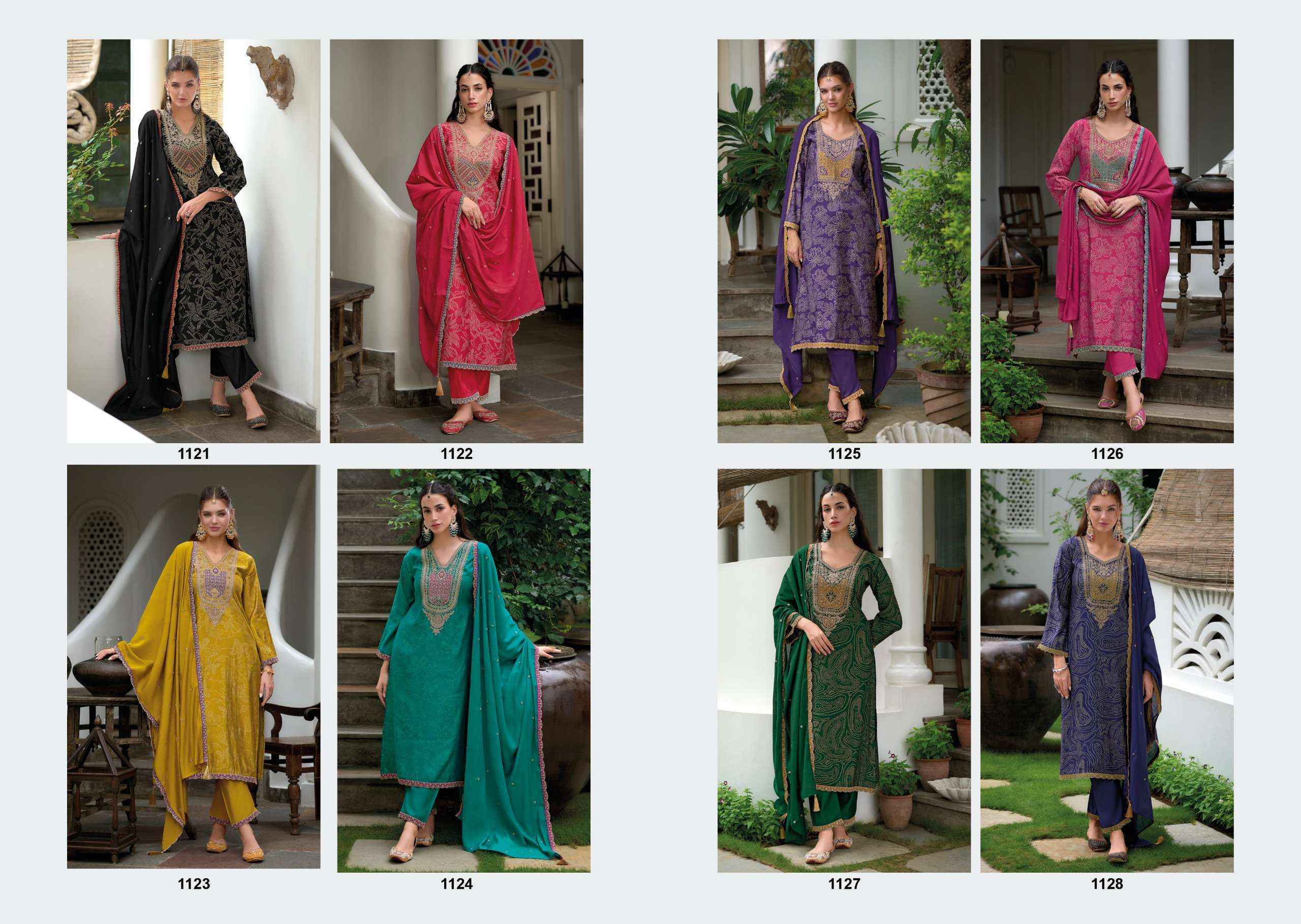 Kilory Trendz The Story Of Bandhej Viscouse Silk Dress Material 8 pcs Catalogue