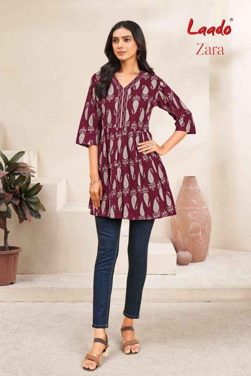 Laado Zara Vol 6 Cotton Kurti 12 pcs Catalogu