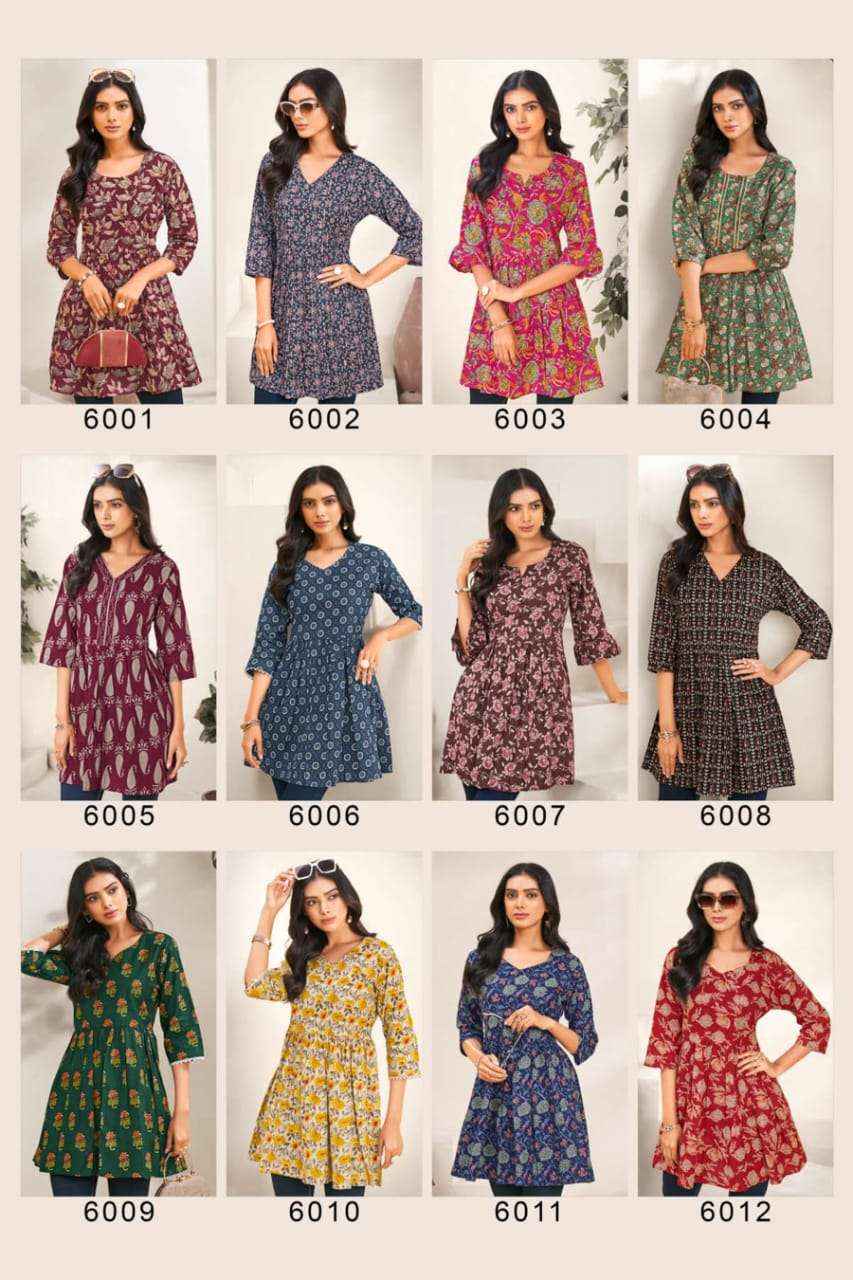 Laado Zara Vol 6 Cotton Kurti 12 pcs Catalogu