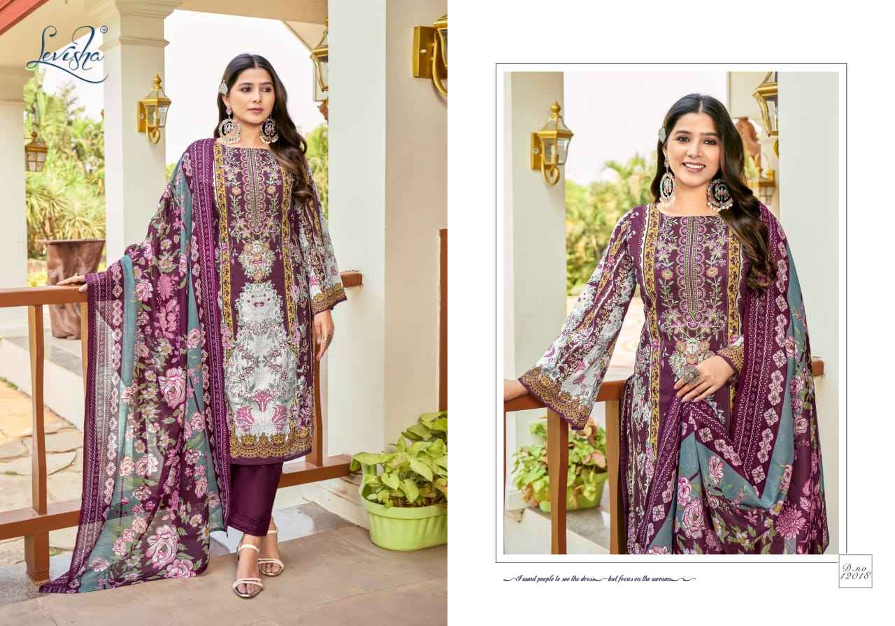Levisha Naira Nx Vol 12 Cotton Dress Material 8 pcs Catalogue