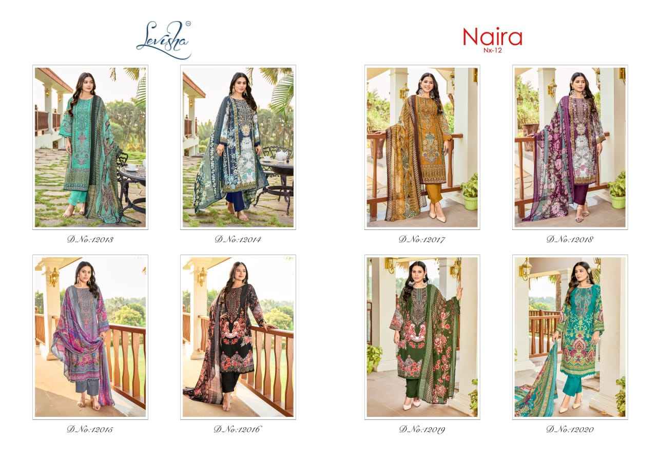 Levisha Naira Nx Vol 12 Cotton Dress Material 8 pcs Catalogue