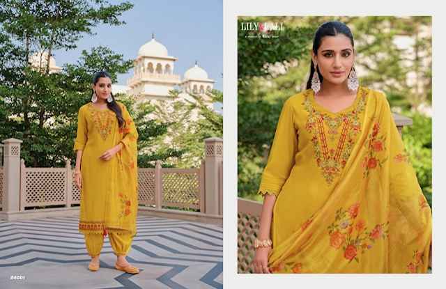 Lily & Lali Afghani 5 Silk Kurti Combo 6 pcs Catalogue