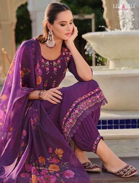 Lily & Lali Afghani 5 Silk Kurti Combo 6 pcs Catalogue