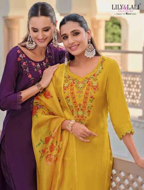 Lily & Lali Afghani 5 Silk Kurti Combo 6 pcs Catalogue