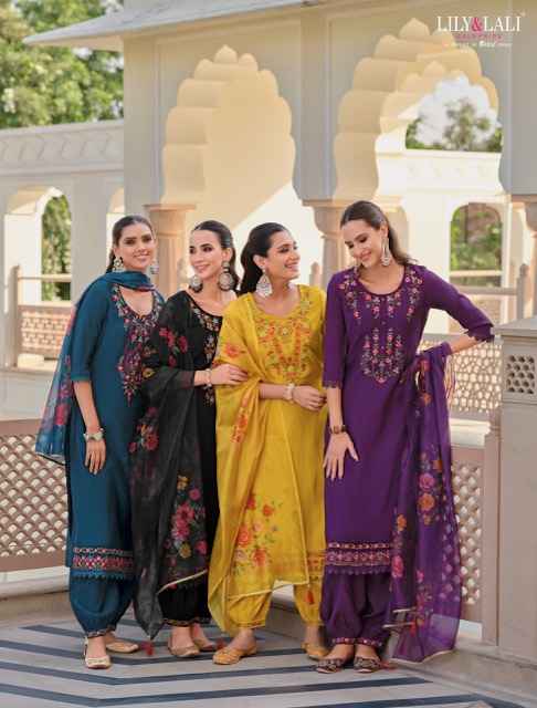 Lily & Lali Afghani 5 Silk Kurti Combo 6 pcs Catalogue