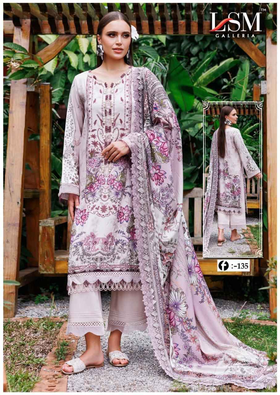 LSM Galleria Firdous Queen Lawn Vol 13 Lawn Cotton Dress Material 6 pcs Catalogue
