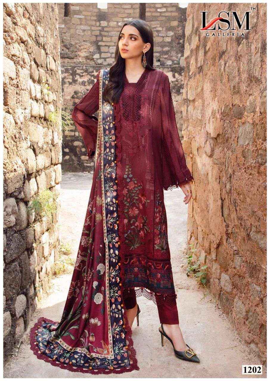 LSM Galleria Parian Dream Vol 12 Lawn Dress Material 6 pcs