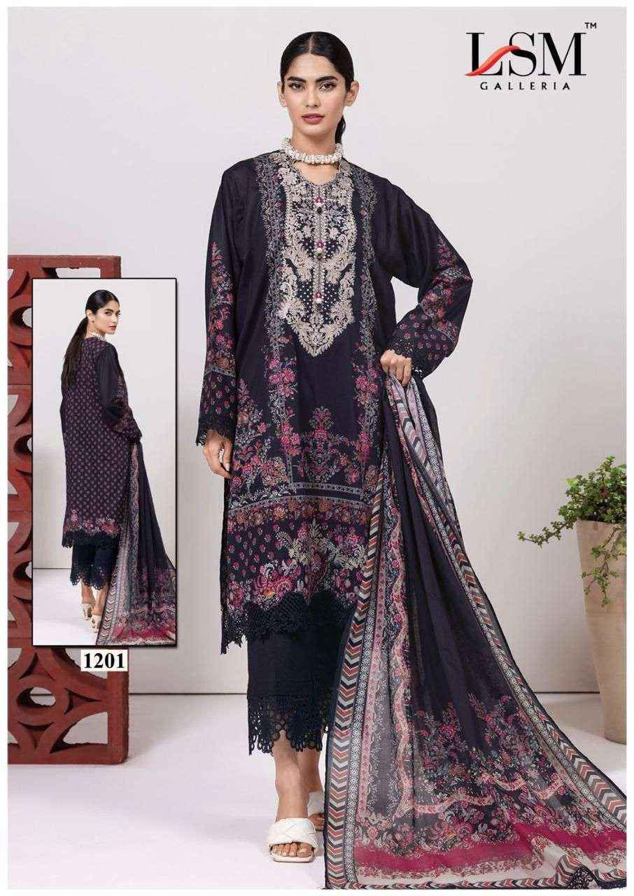 LSM Galleria Parian Dream Vol 12 Lawn Dress Material 6 pcs