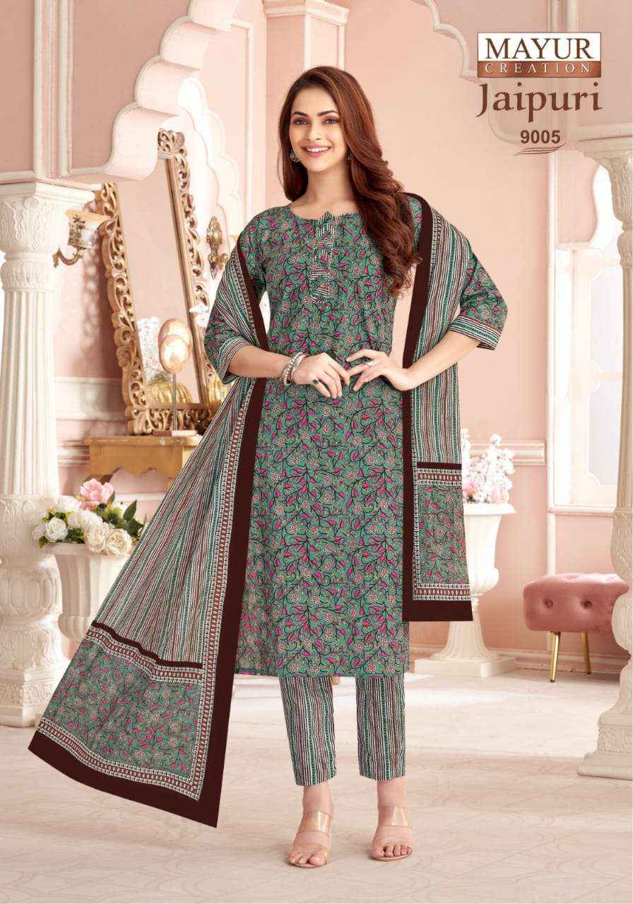 Mayur Creation Jaipuri Vol 9 Readymade Cotton Dress 10 pcs Catalogue