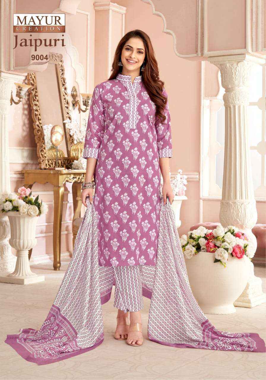 Mayur Creation Jaipuri Vol 9 Readymade Cotton Dress 10 pcs Catalogue