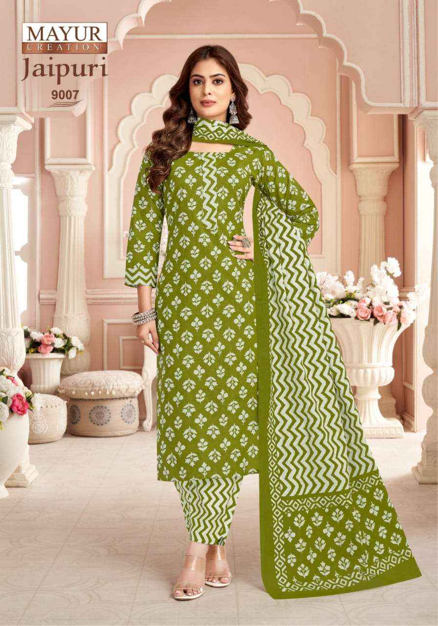 Mayur Creation Jaipuri Vol 9 Readymade Cotton Dress 10 pcs Catalogue