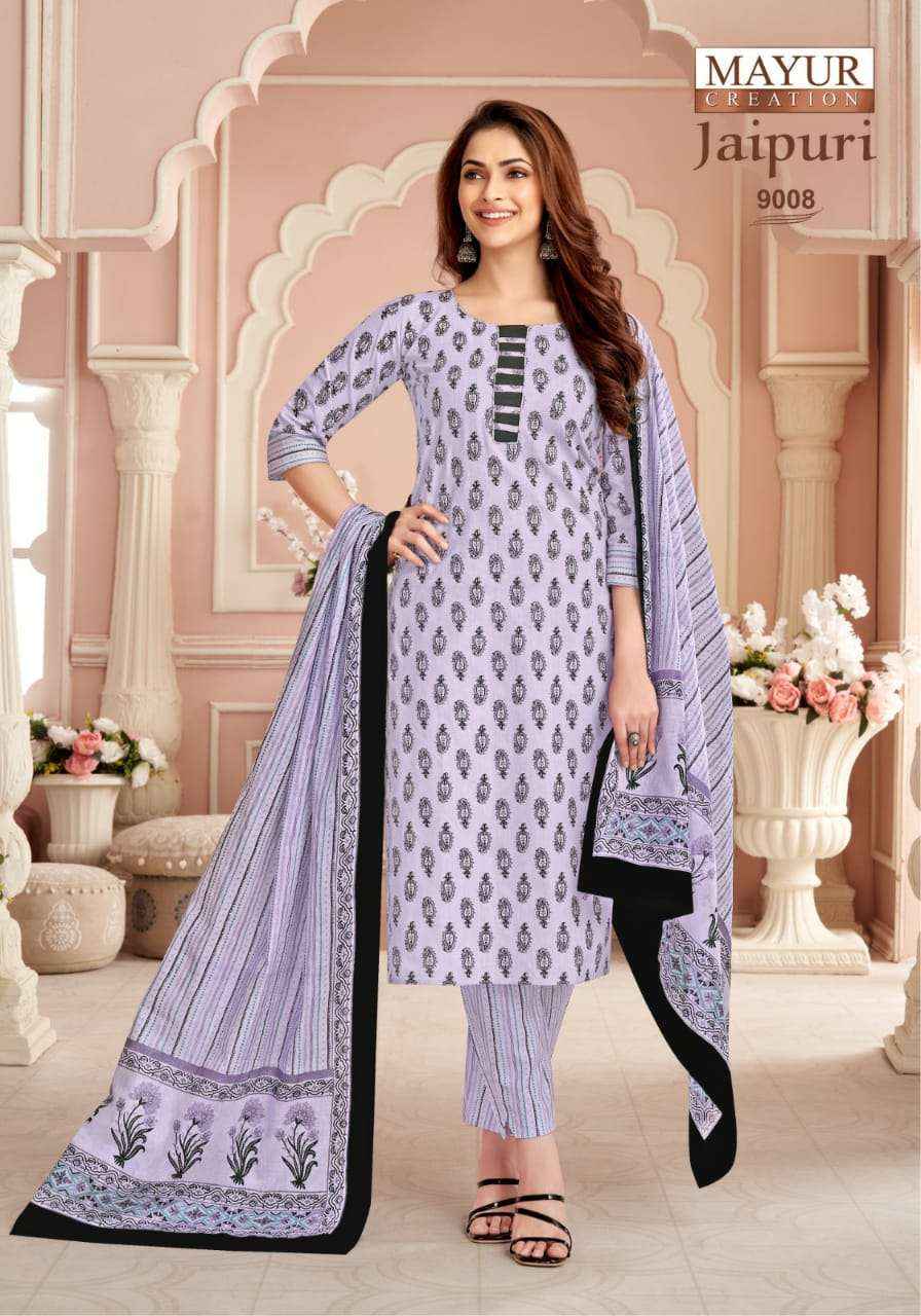 Mayur Creation Jaipuri Vol 9 Readymade Cotton Dress 10 pcs Catalogue