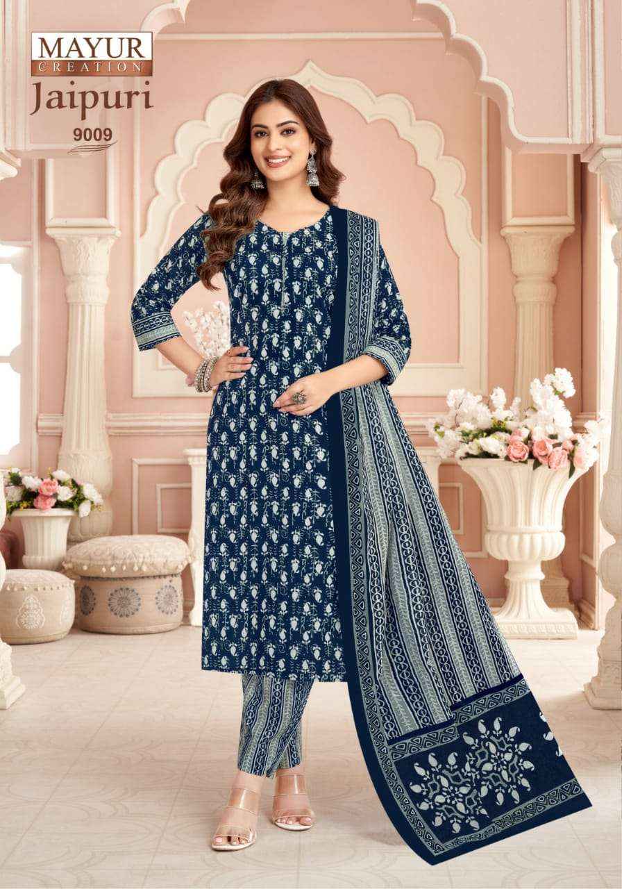 Mayur Creation Jaipuri Vol 9 Readymade Cotton Dress 10 pcs Catalogue