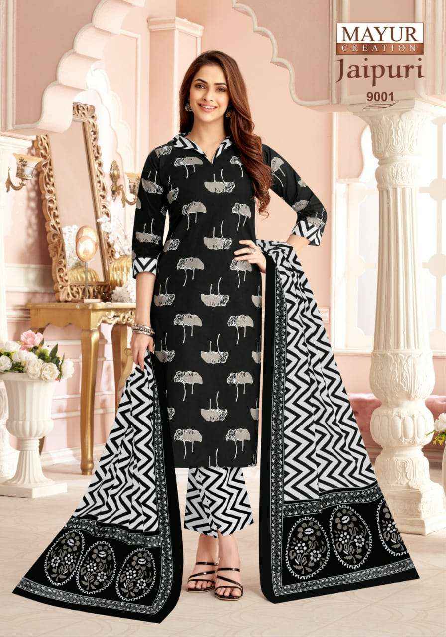 Mayur Creation Jaipuri Vol 9 Readymade Cotton Dress 10 pcs Catalogue