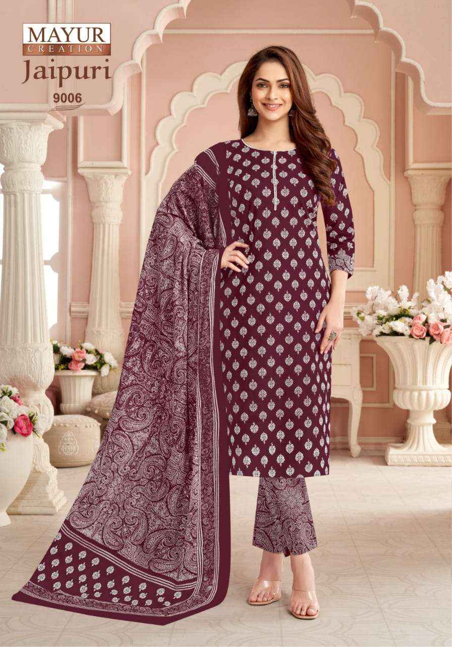 Mayur Creation Jaipuri Vol 9 Readymade Cotton Dress 10 pcs Catalogue